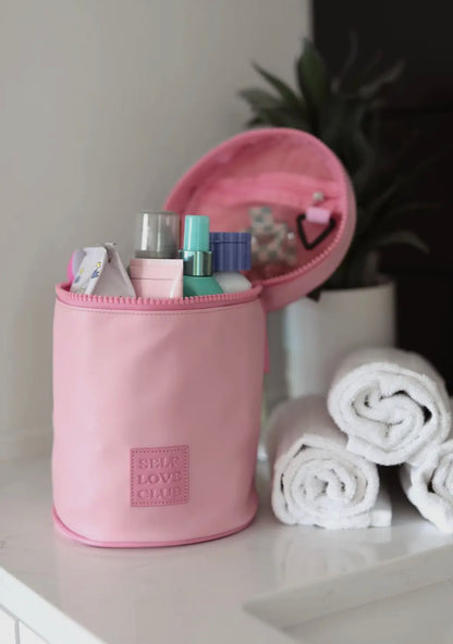 Barrel Organizer Pink Toiletry Bag