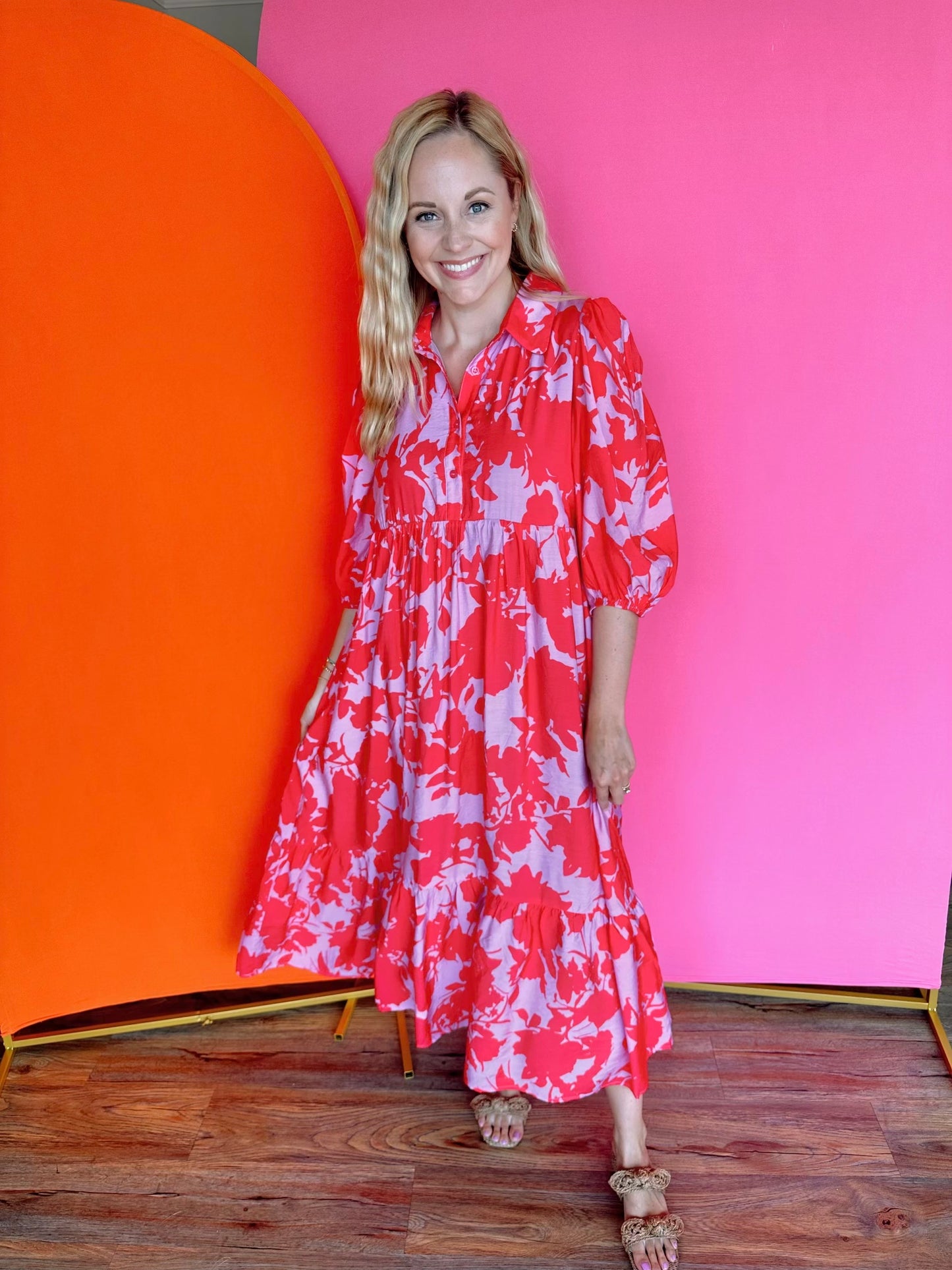 Cherry Blossom Bliss Midi Dress