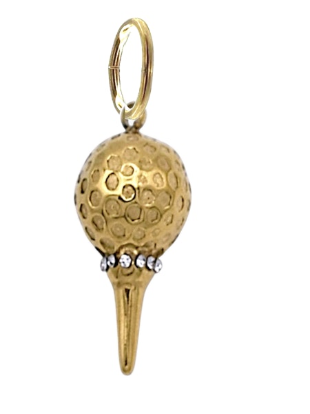 Sport Gold Golf Ball Charm