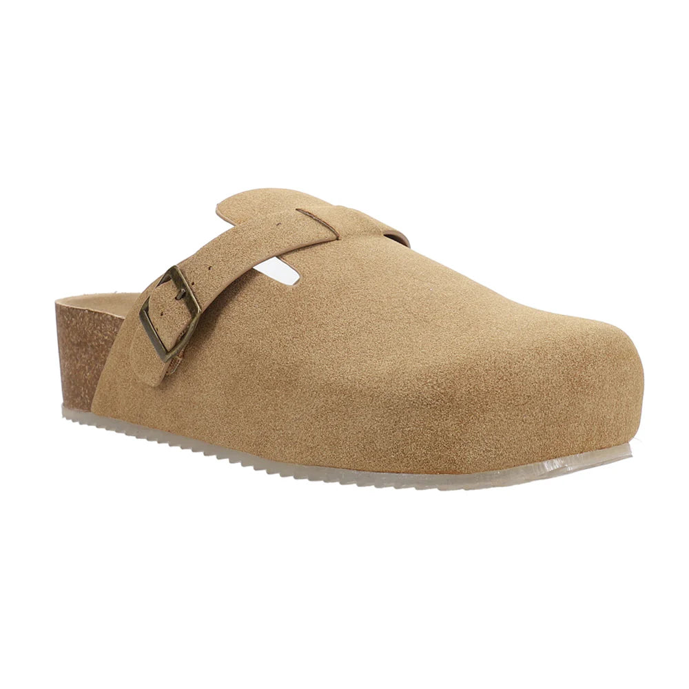 Qwest Taupe Platform Clog