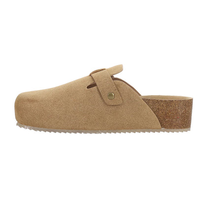 Qwest Taupe Platform Clog