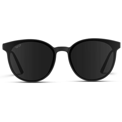 Aubrie Black / Black Lens Polarized Sunglasses