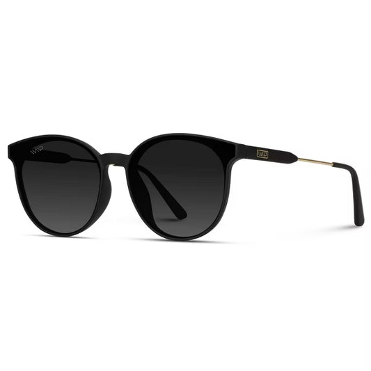 Aubrie Black / Black Lens Polarized Sunglasses