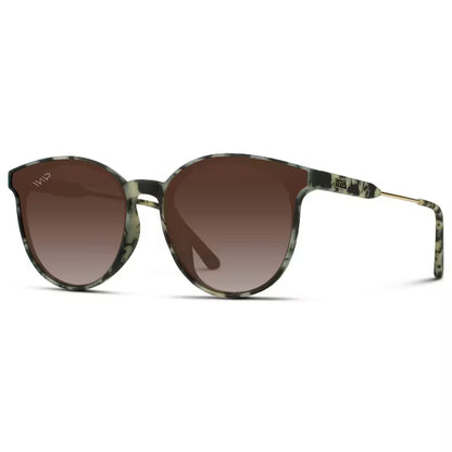 Aubrie Beige Tortoise / Gradient Brown Lens Polarized Sunglasses
