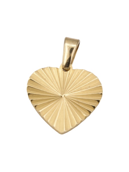 Textured Heart Gold Charm