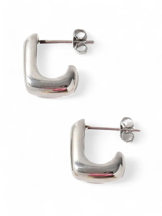 Finesse Silver Hoops