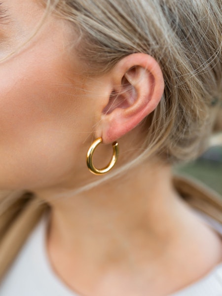Cleo Chunky Medium Gold Hoops