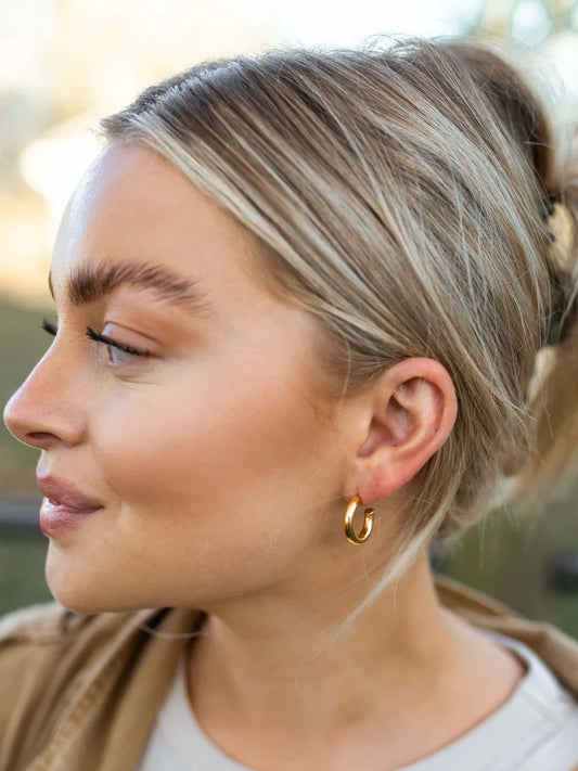 Cleo Chunky Small Gold Hoops