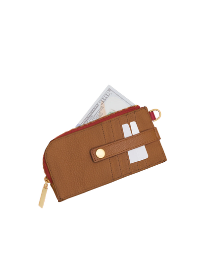 210 East Mahogany Pebble/Brushed Gold Wallet