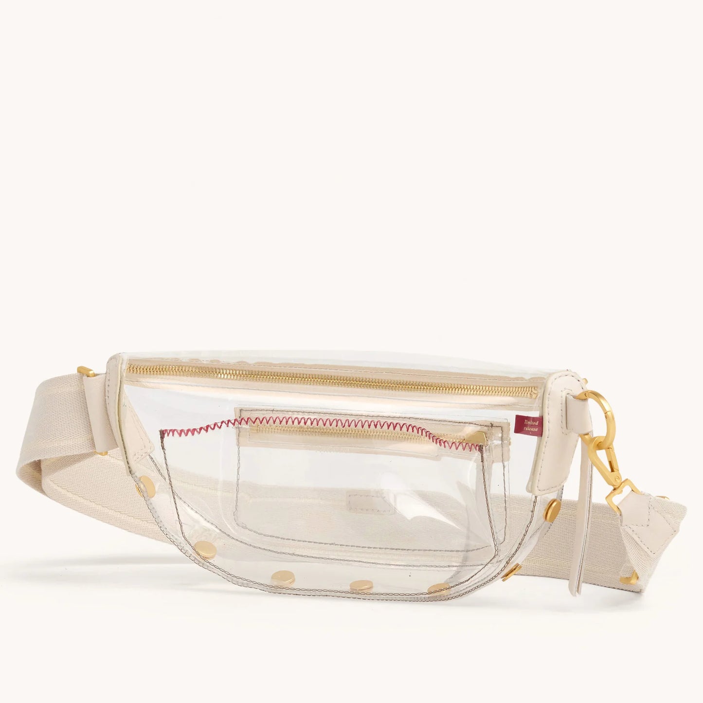 Charles Medium Clear Calla Lily White/Brushed Gold Crossbody