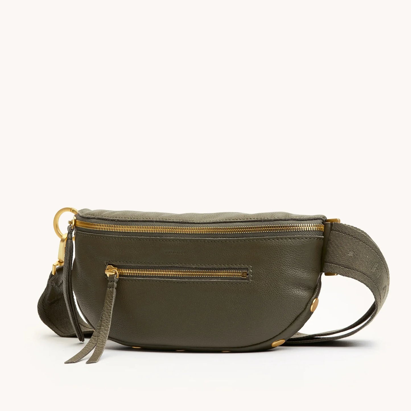 Charles Med Olive/Brushed Gold Crossbody
