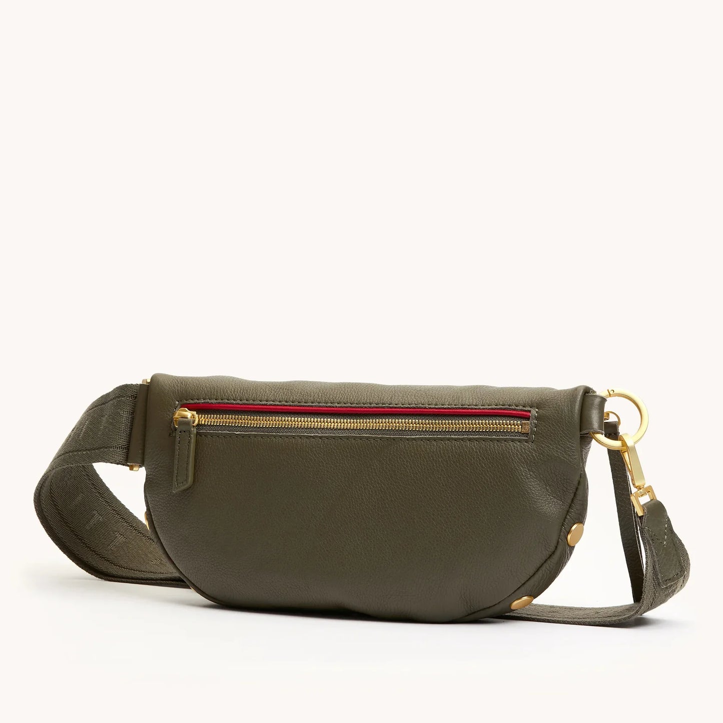 Charles Med Olive/Brushed Gold Crossbody