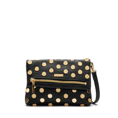 VIP Small Riveted Black/Gold Handbag - Premiere Collection