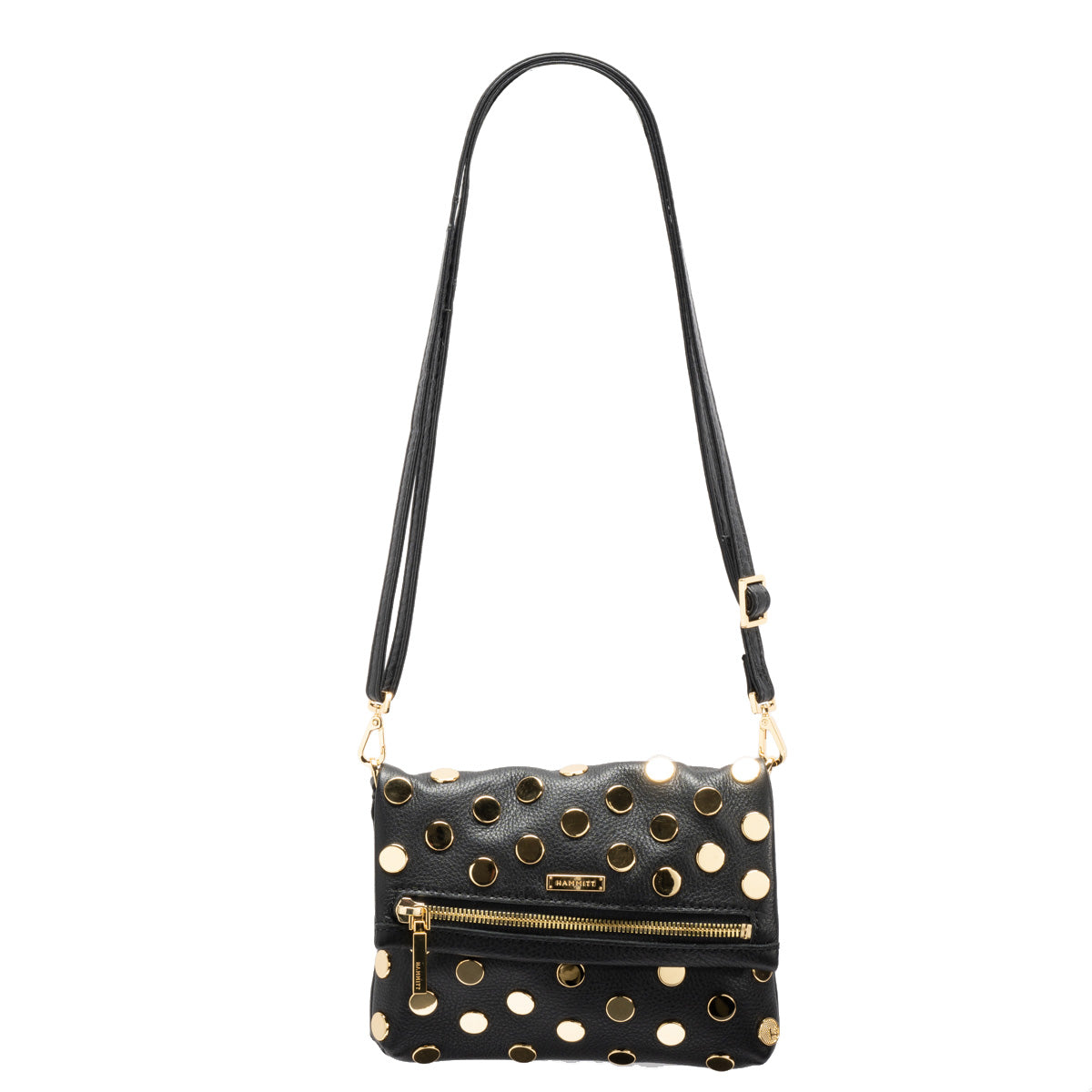 VIP Small Riveted Black/Gold Handbag - Premiere Collection