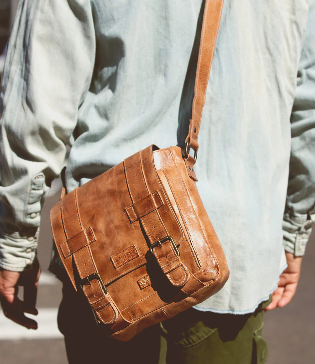 Hue Tan Rustic Crossbody