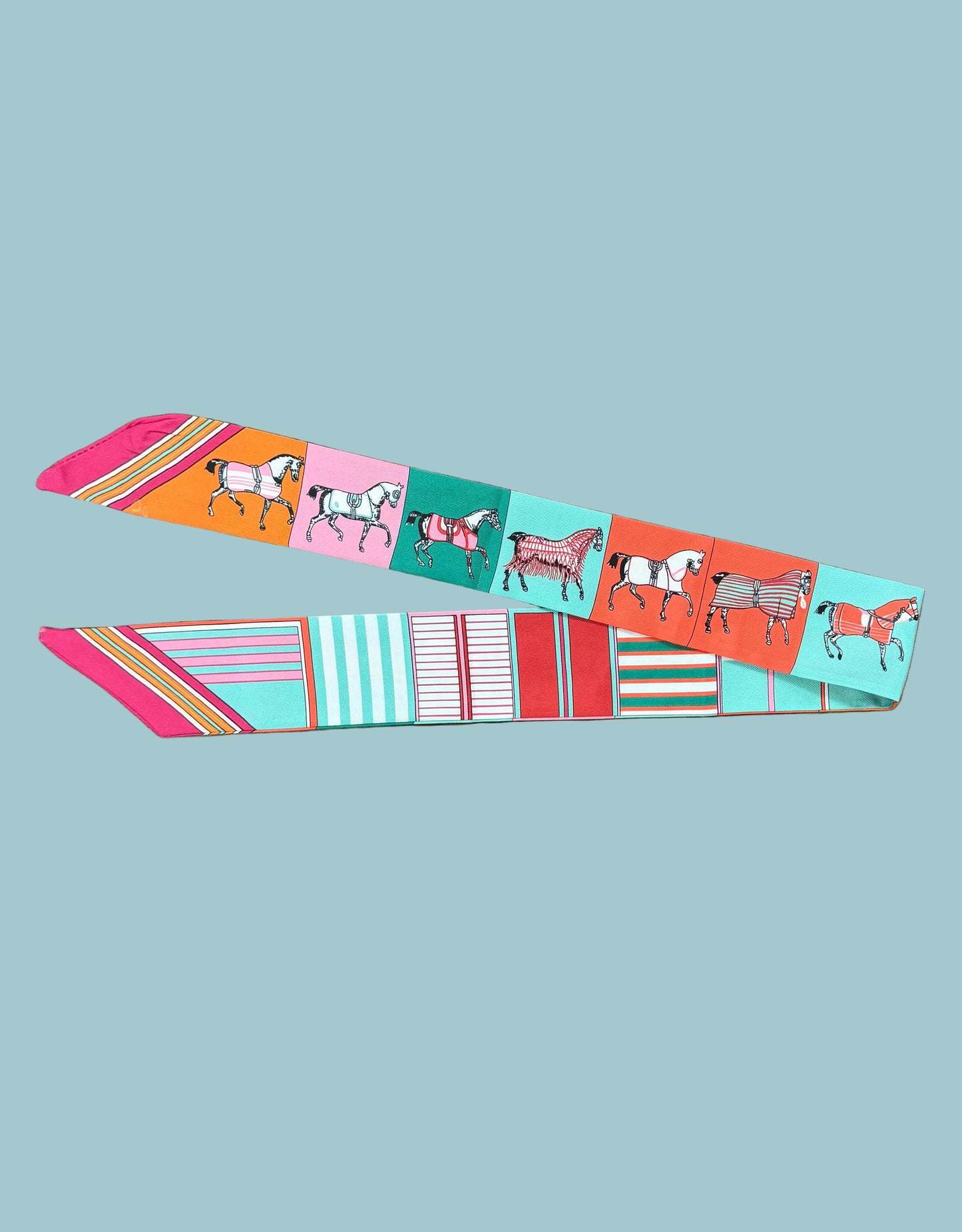 Elegant Horse Teal Scarf