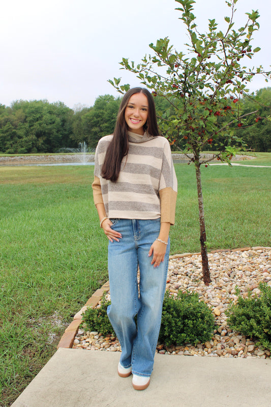 London Stripe Beige Multi Sweater