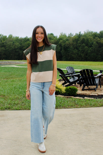 Fell for It Sweater Olive Top