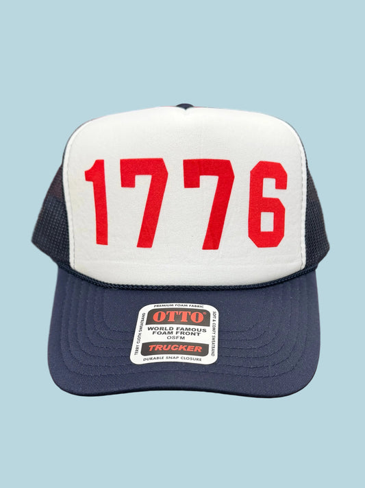 Vintage 1776 Navy/White Foam Trucker Hat