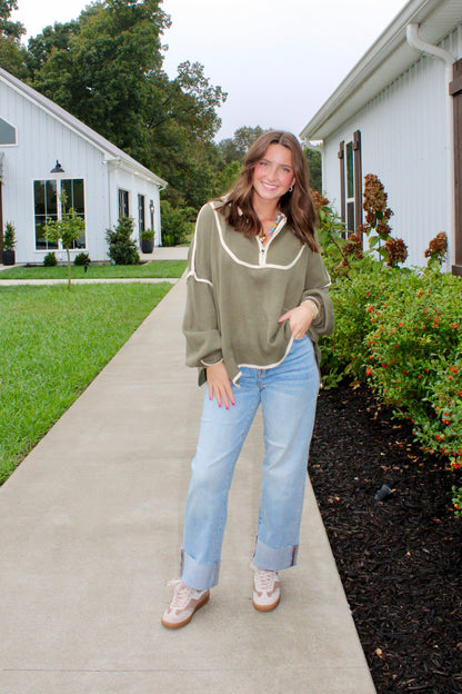 Hold You Down Half Zip Sweater