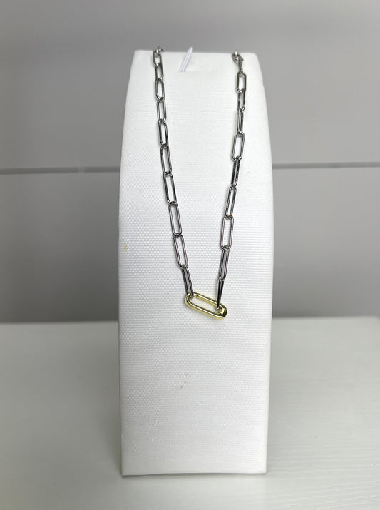 Keepsakes Carabiner Necklace in White by Farrah B