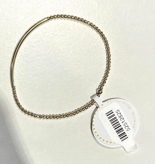 2mm Gold Filled Bar Beaded Bracelet