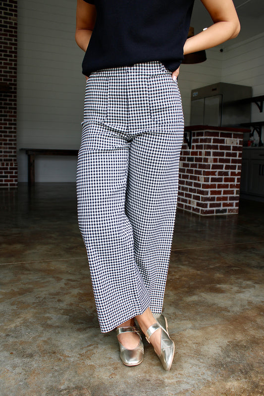 Refined Check Pants