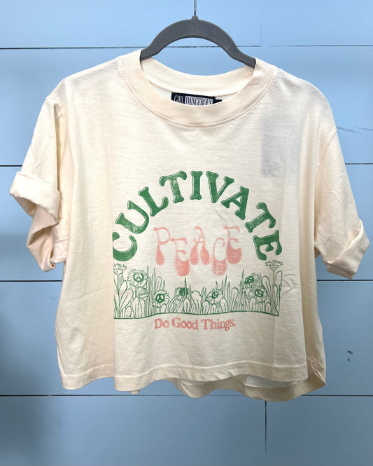 Cultivate Peace Off White Tee