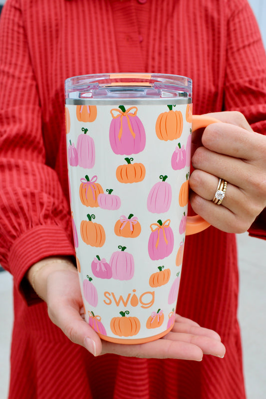Pumpkins and Bows Travel Mug (22oz)