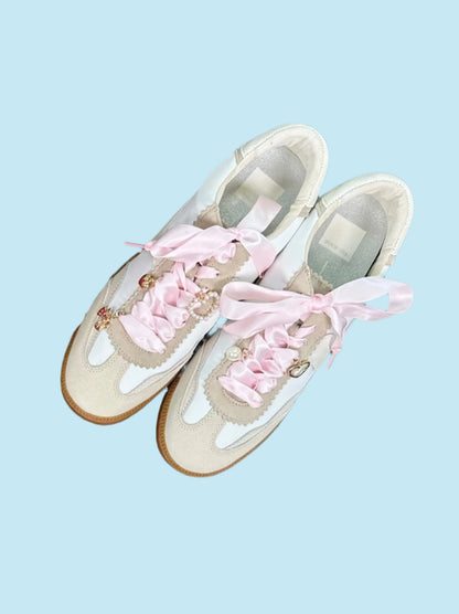 Pink Satin Shoelaces