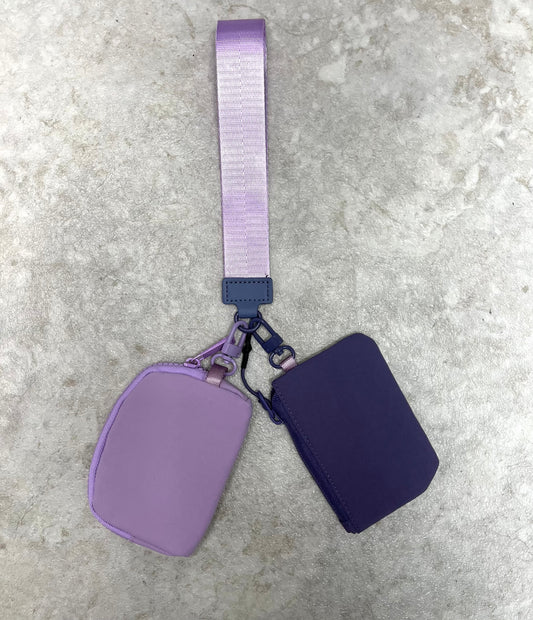 Double Pouch Purple/Lavender Wristlet