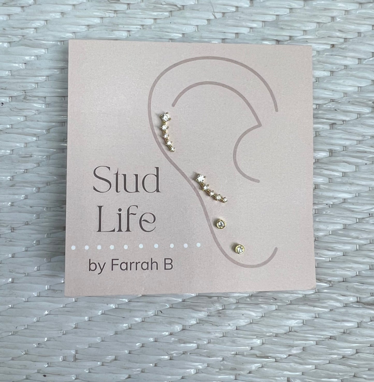 Radiant Rivets Stud Earrings Set