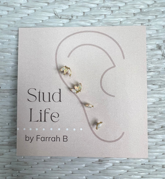 Cosmic Clips Stud Earrings Set