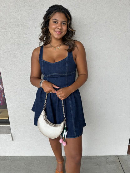 Zora Champagne Half-Moon Shoulder Bag
