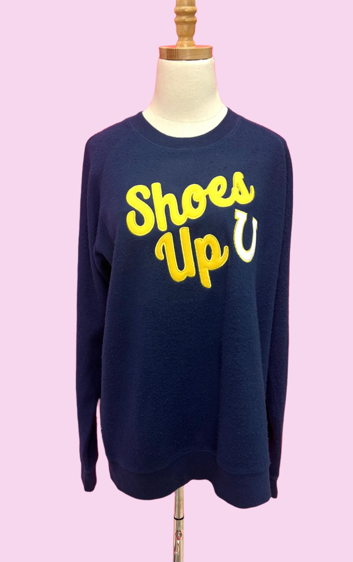 Shoes Up Navy Sweatshirt