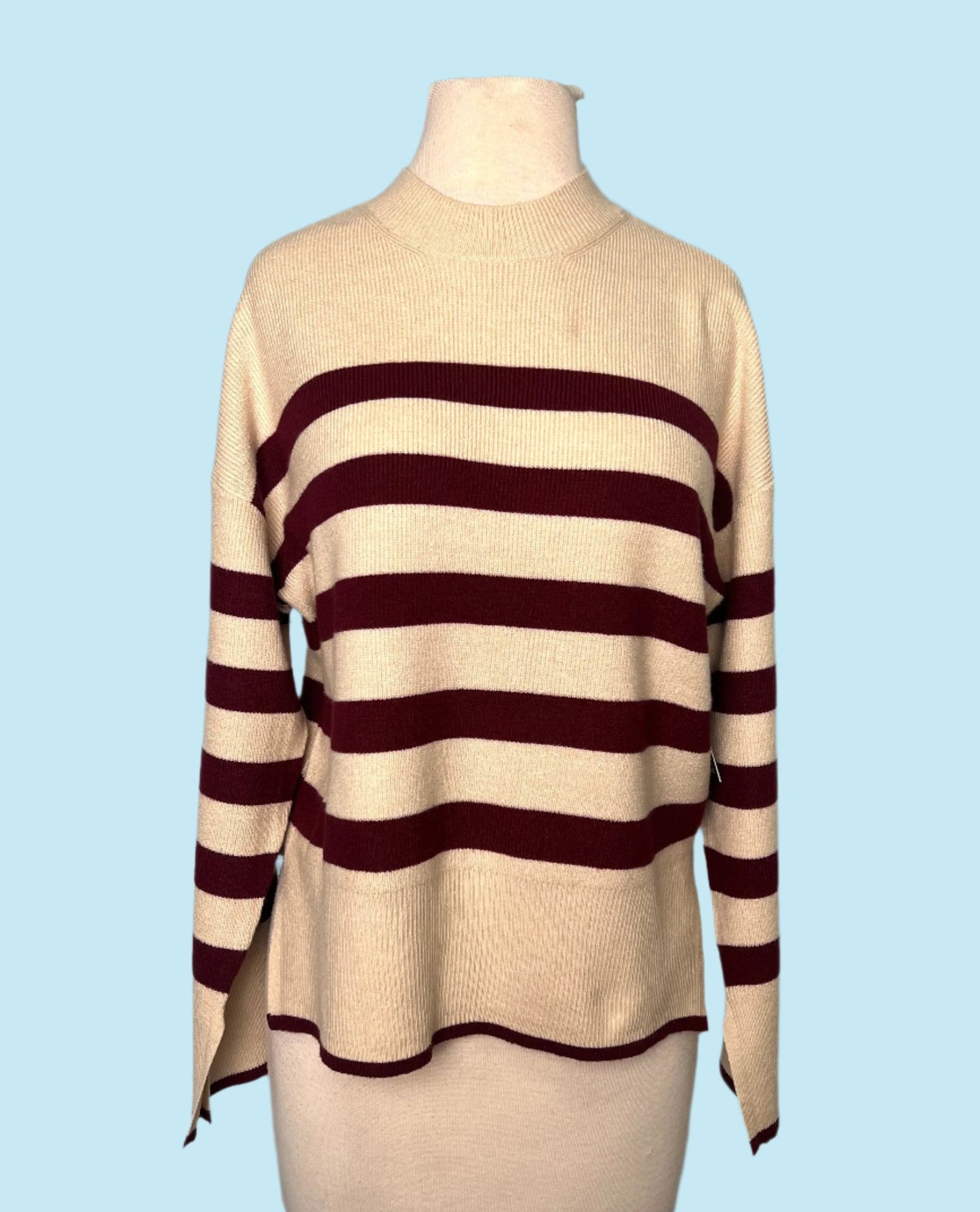 Magda White Beach/Ox Sweater