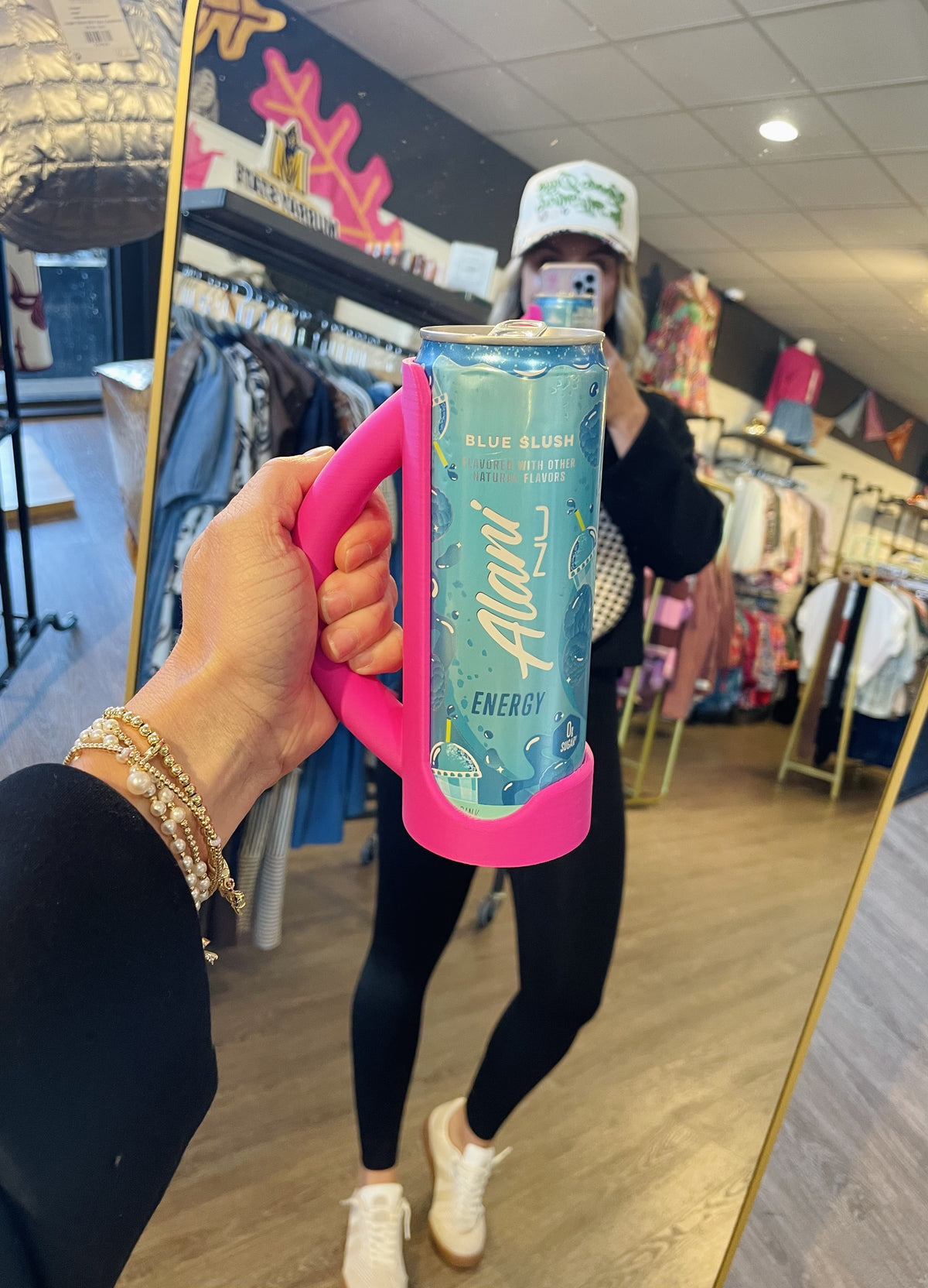 Slim Hot Pink Can Holder