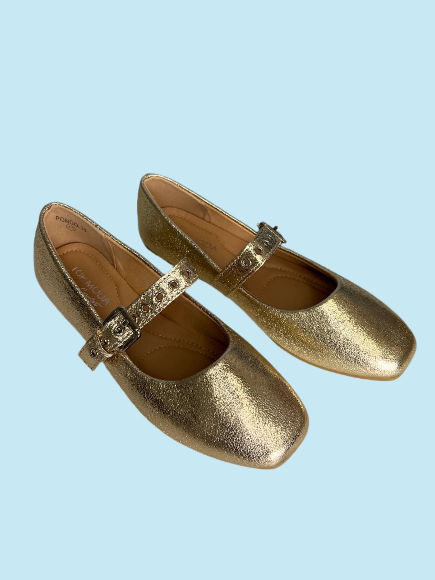 Celestial Dream Gold Flat Shoes