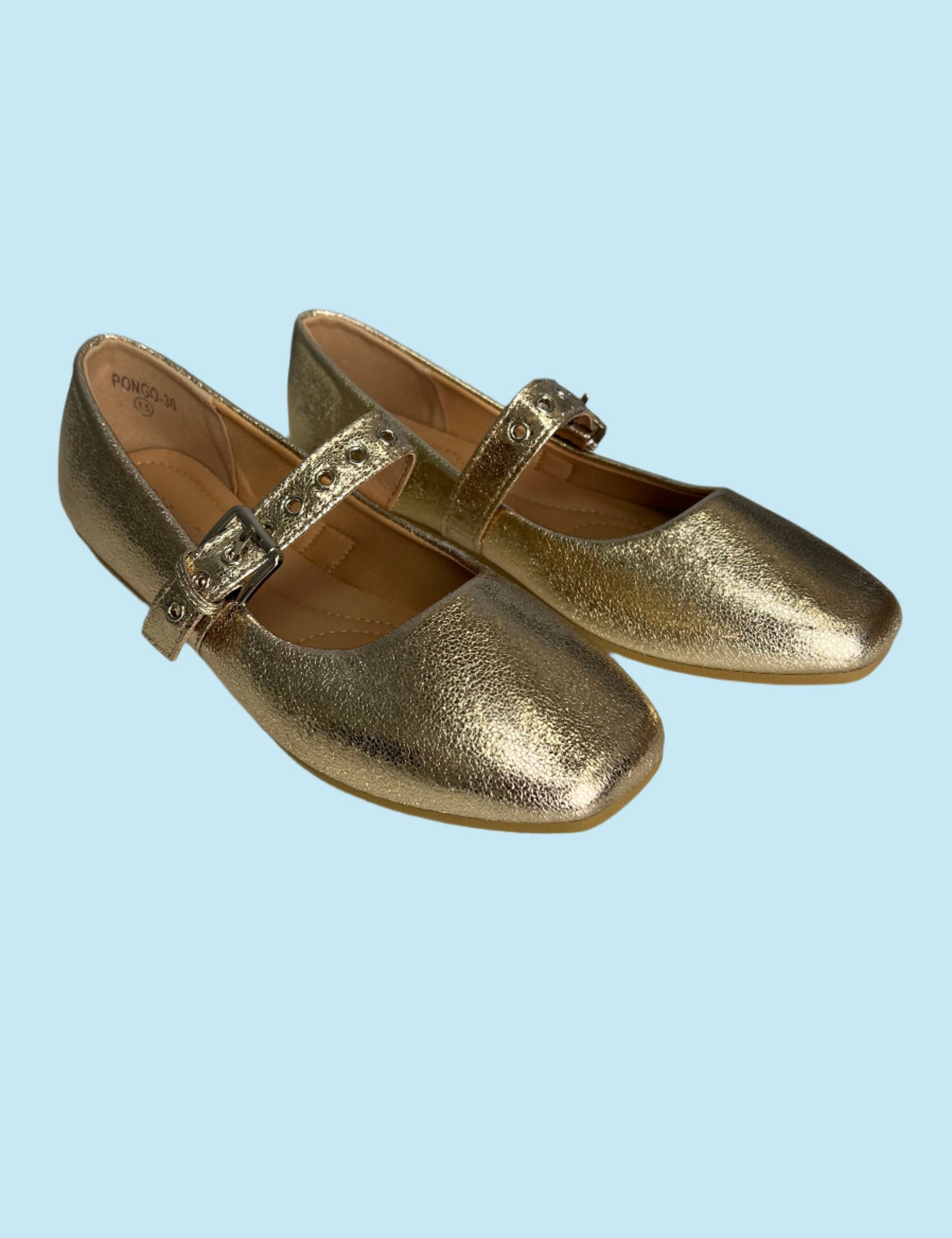 Celestial Dream Gold Flat Shoes