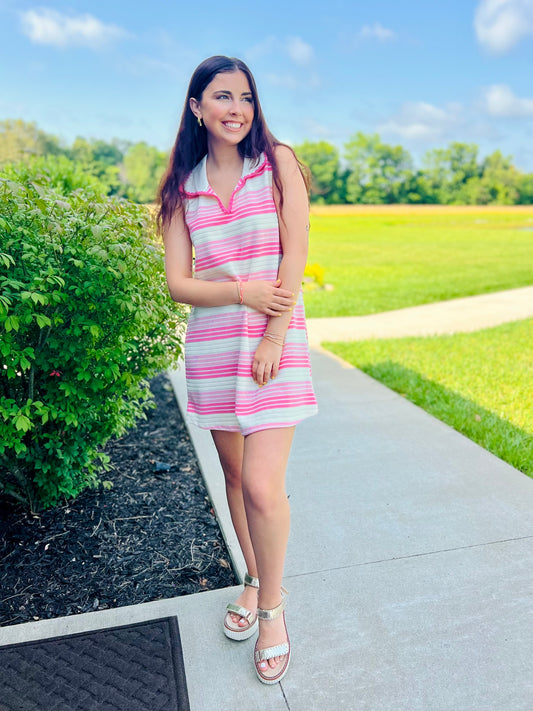 Linear Edit Pink Dress