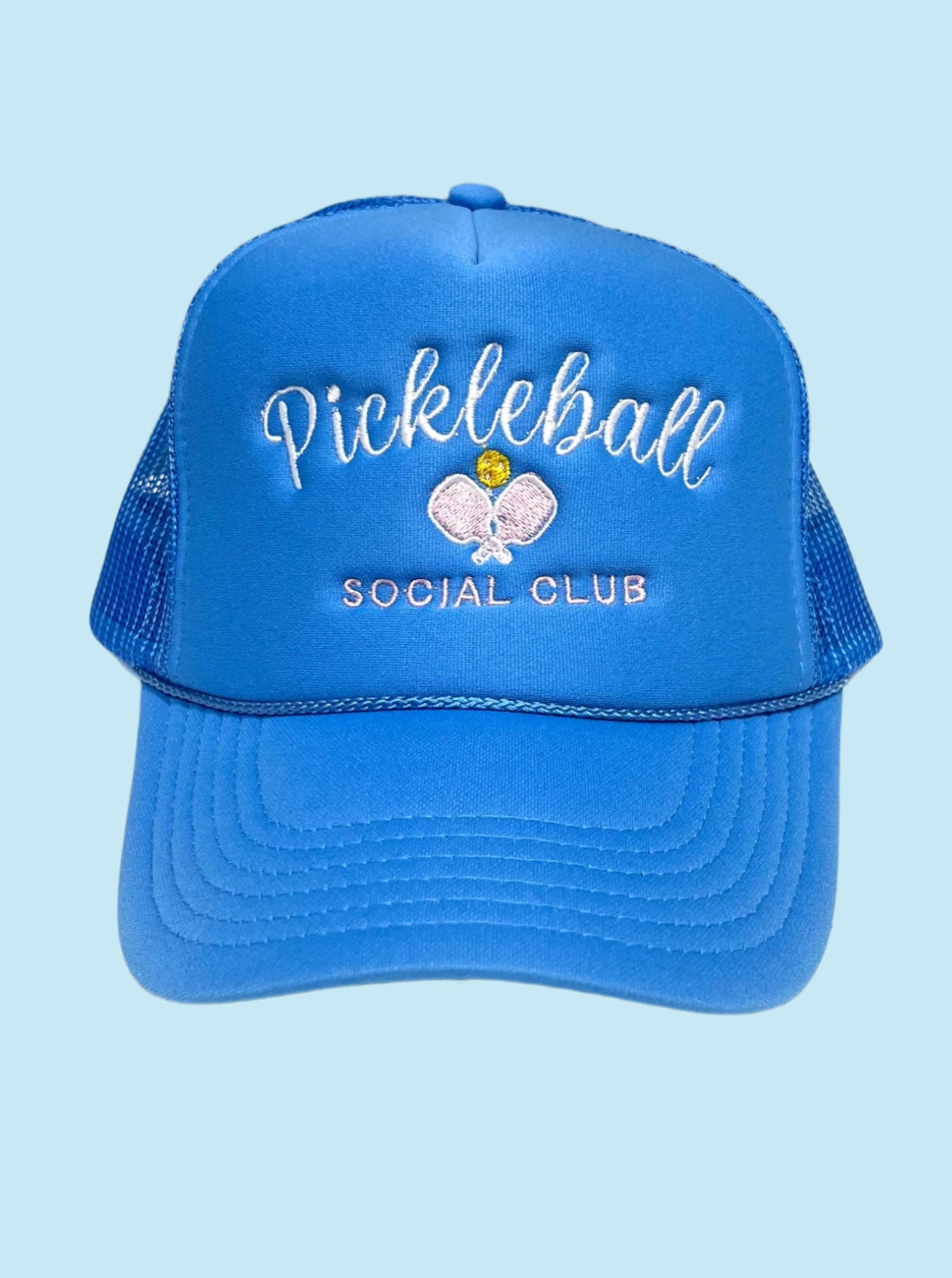 Pickleball Social Club Blue Foam Cap