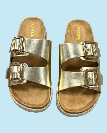 Marfa Gold Platform Sandal