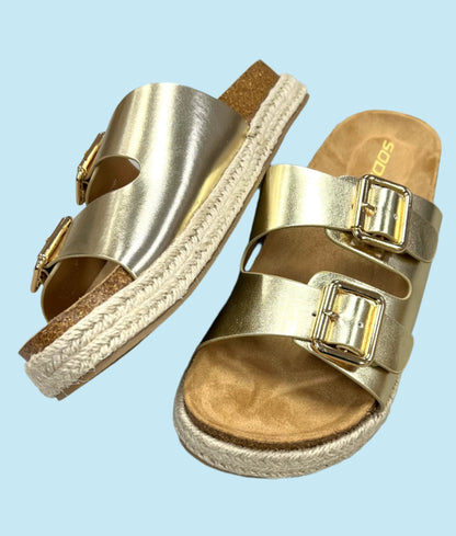 Marfa Gold Platform Sandal