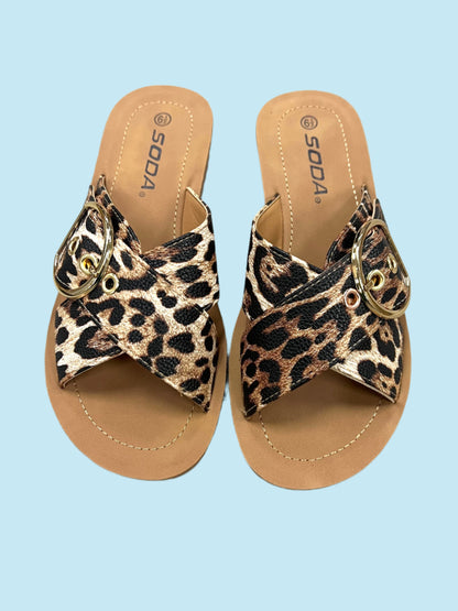 Graphic Leopard Sandal