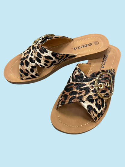 Graphic Leopard Sandal