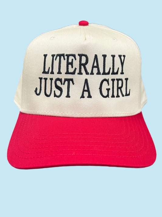 Literally Just a Girl Black/Red Cap