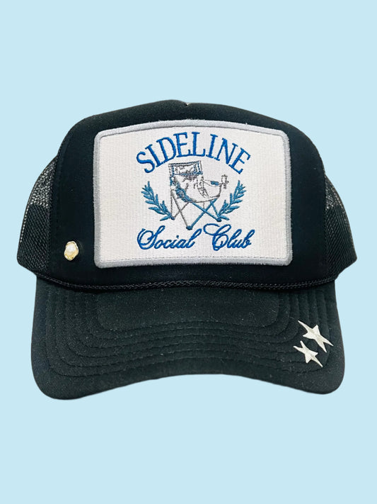 Sideline Social Club Black Patch Cap