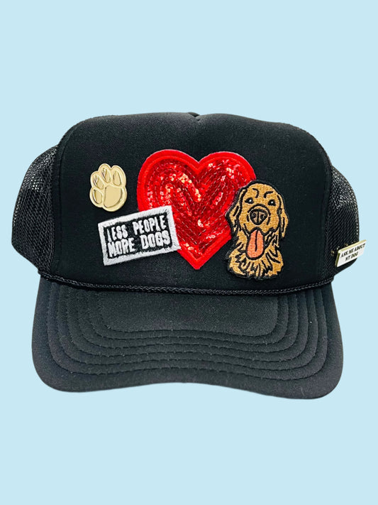 Less People More Dogs Patch Cap