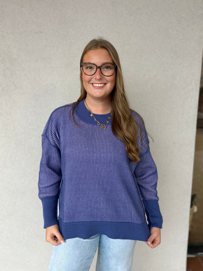 Chasing Chill Purple Sweater