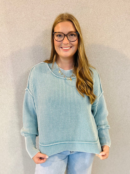 Last Call Blue Sweater